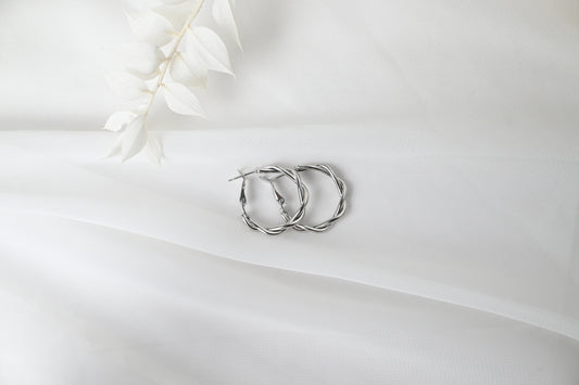 TWISTED HOOP EARRINGS