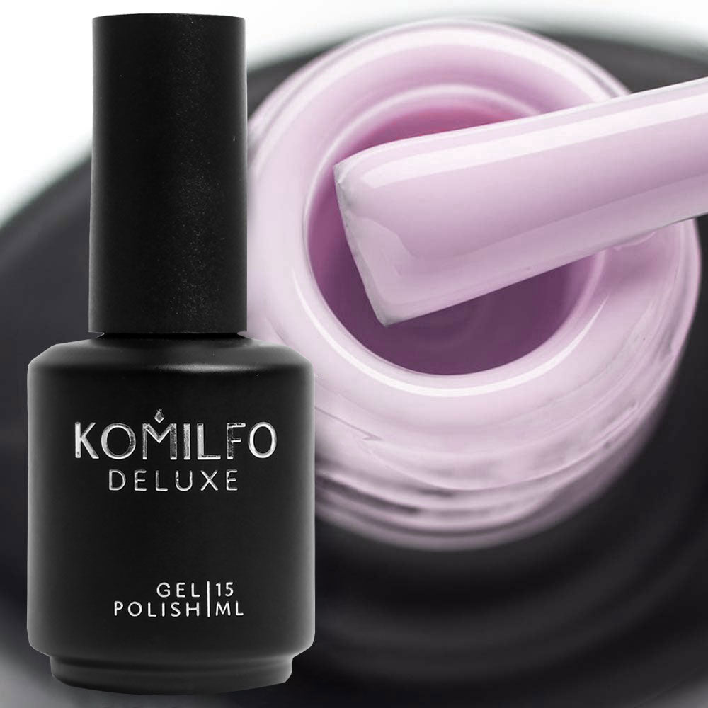 Komilfo Color Base French 016, 15 ml bottle. A pastel lavender-pink camouflage rubber base for professional French manicures and nail strengthening