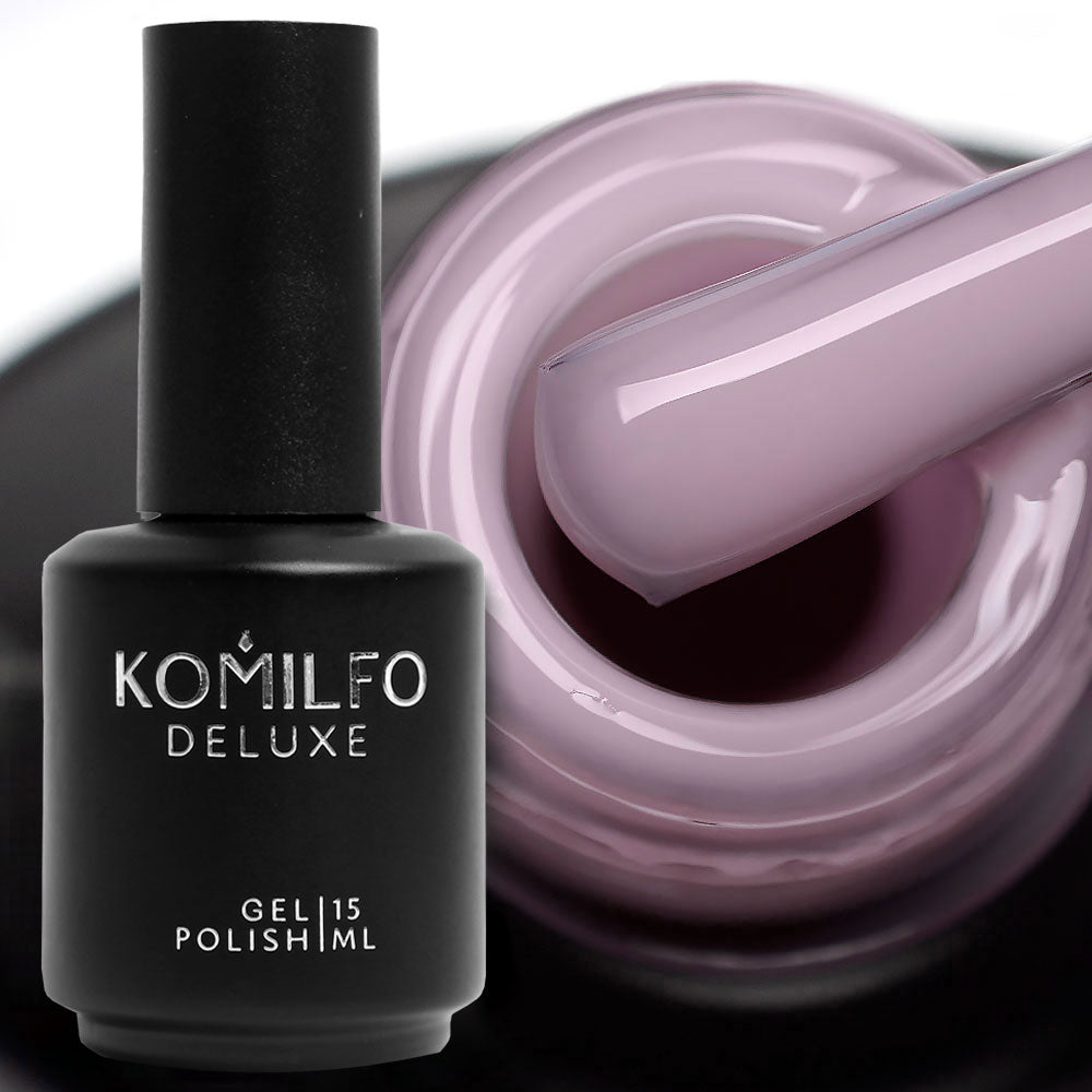 Komilfo Color Base French 017, 15 ml bottle. A muted dusty orchid camouflage rubber base for professional French manicures and nail strengthening.