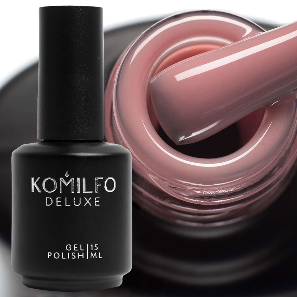 Komilfo Color Base French 018, 15 ml bottle. A muted rosewood camouflage rubber base for professional French manicures and nail strengthening.