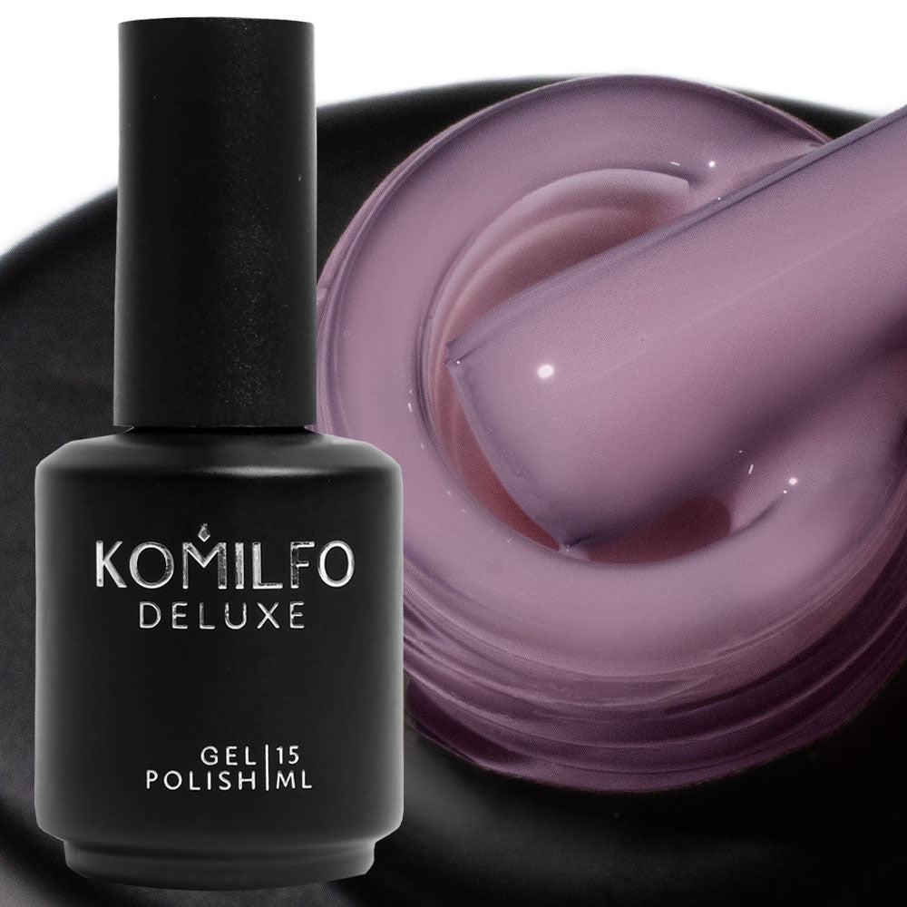 Komilfo Color French Base 028, 15 ml bottle. A dusty mauve camouflage rubber base for professional French manicures and nail strengthening.