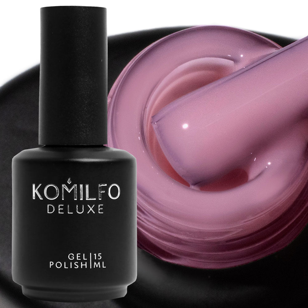 Komilfo Color French Base 029, 15 ml bottle. A dusty rose-mauve camouflage rubber base for professional French manicures and natural nail strengthening.