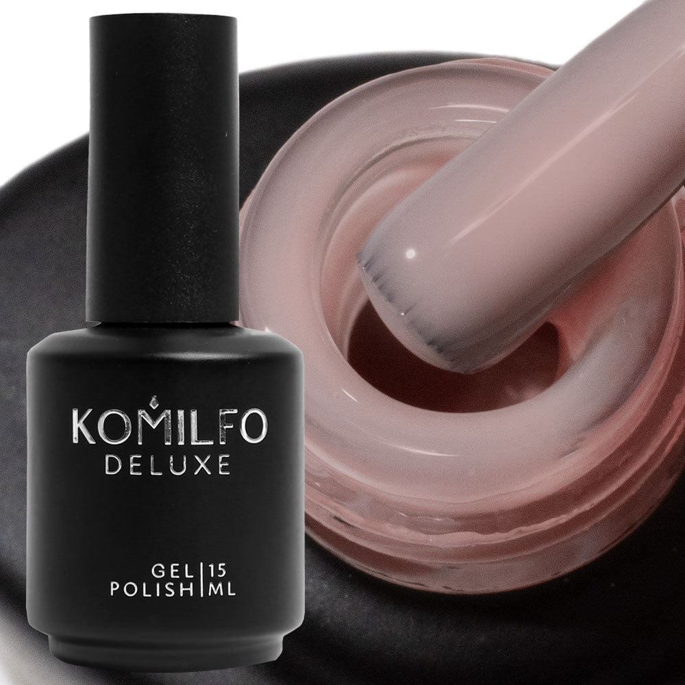 Komilfo Color French Base 030, 15 ml bottle. A warm beige-nude camouflage rubber base for professional French manicures and natural nail strengthening.