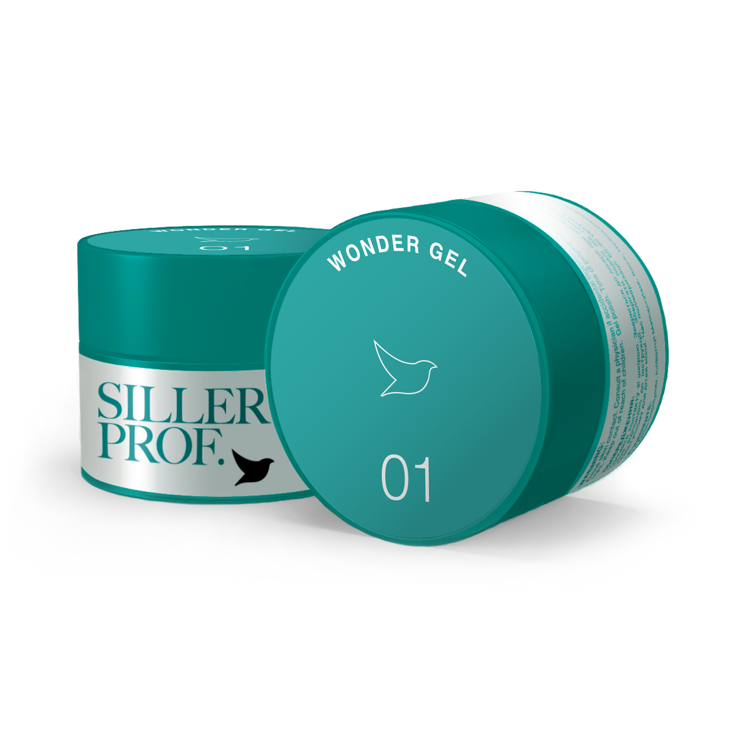 Siller Professional Wonder Gel #01 Clear, 30 ml jar. A professional transparent one-phase UV/LED builder gel for extensions and strengthening.