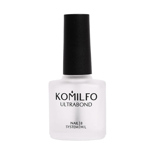 Komilfo Ultrabond 4ml and 8ml acid-free nail primer and bonder used to improve adhesion before base coat.