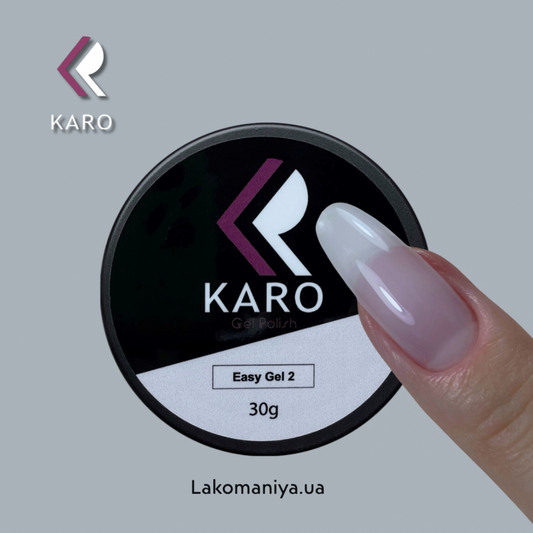 KARO Professional Easy Gel No. 2 (30g) - Milky Lilac Tint UV/LED Builder Sculpting Gel