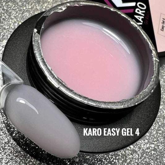 KARO Professional Easy Gel No. 4 (30g) - Milky Peach Tint UV/LED Builder Sculpting Gel