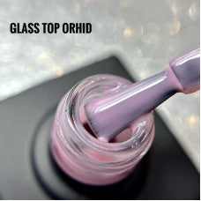 KARO Glass Top Orchid 10ml. Translucent lavender high-gloss top coat for jelly effects and a soft purple shine.