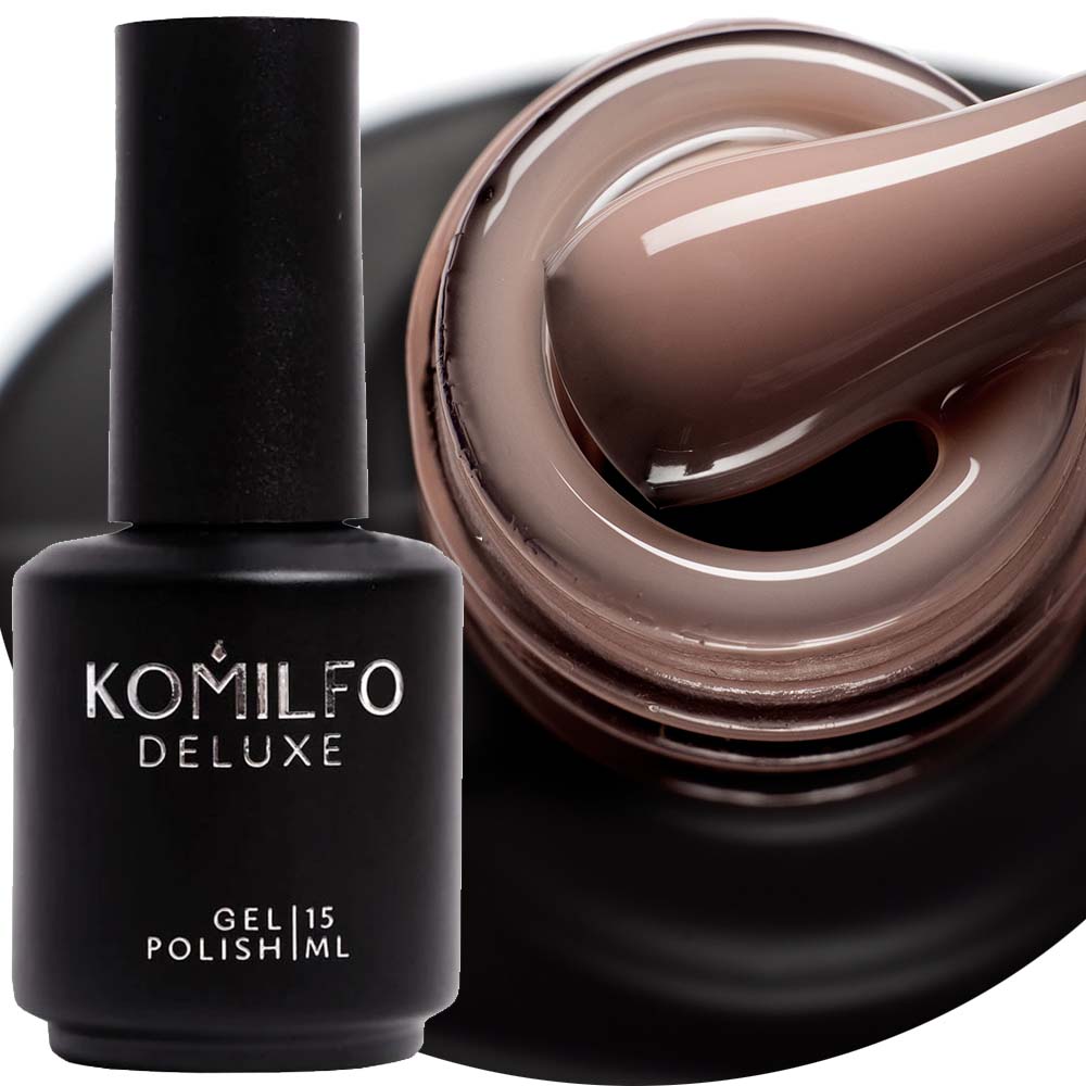 Komilfo Color Base French 011, 15 ml bottle. A dark beige camouflage rubber base for professional French manicures and nail strengthening.