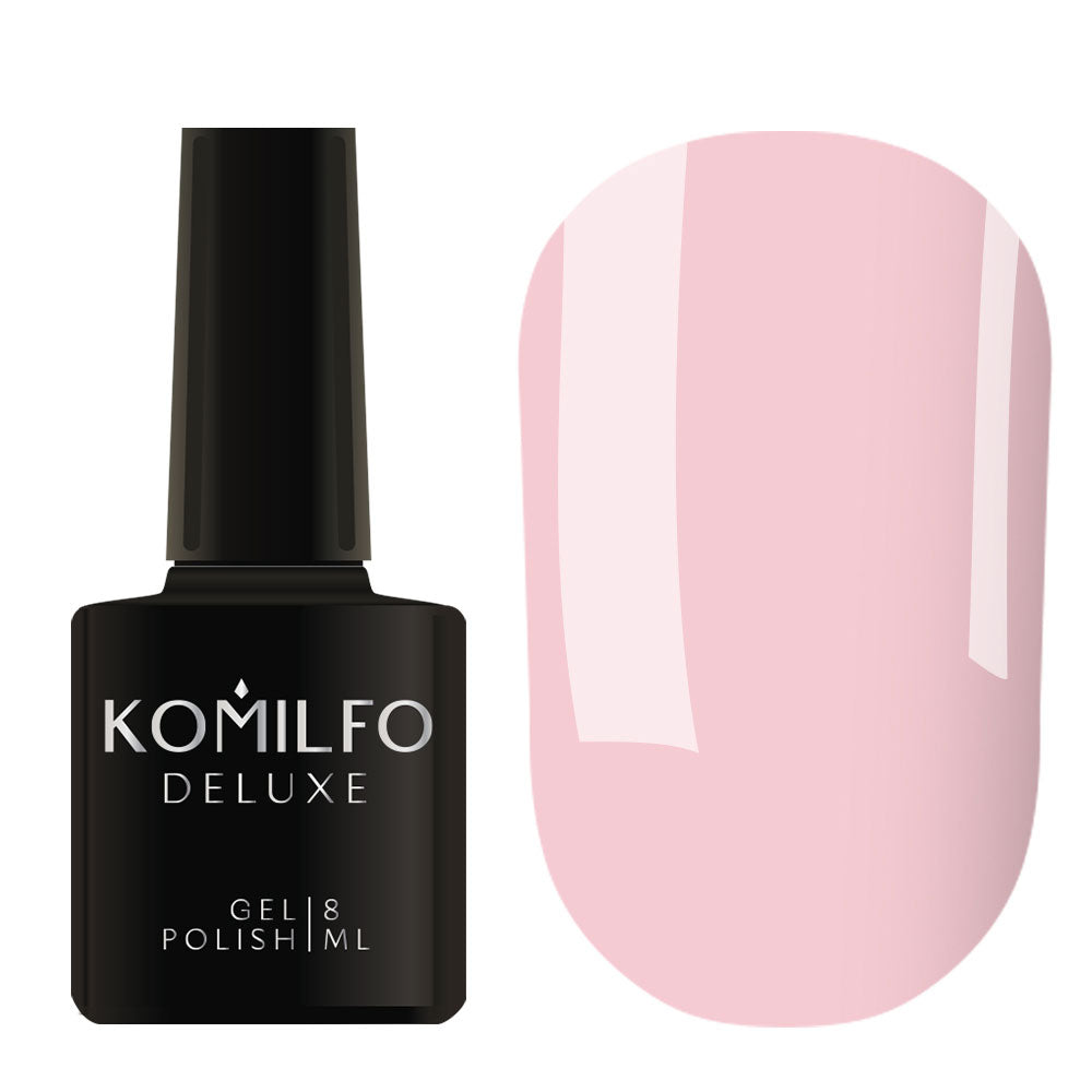 Komilfo Deluxe Gel Polish 8ml D031 Creamy Lilac Enamel bottle and swatch