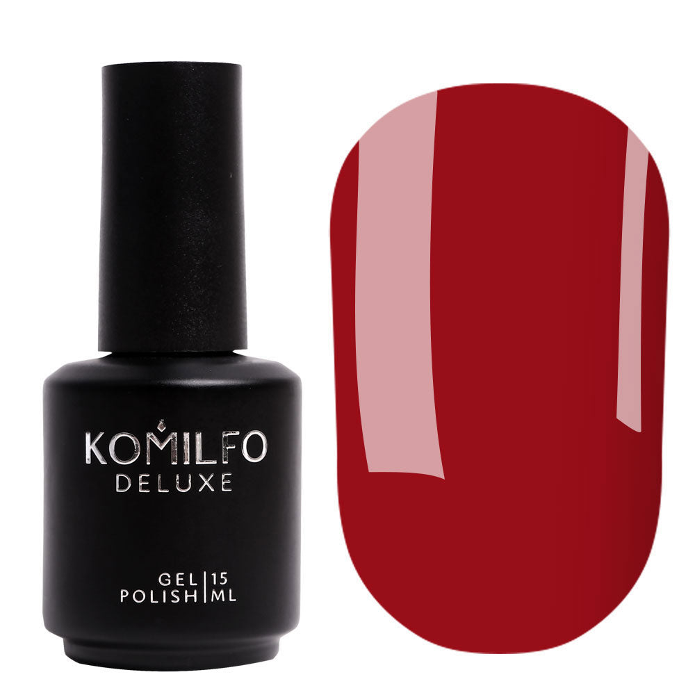 Komilfo Deluxe Gel Polish (D087) - Dark Red Enamel (Deep Rich Red) (8ml & 15ml)