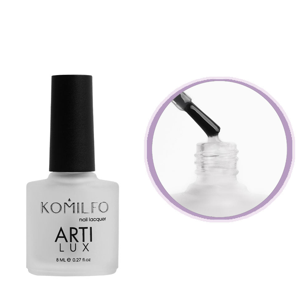 Komilfo ARTI LUX Matte Top 8ml bottle (Matte finish traditional nail polish top coat)