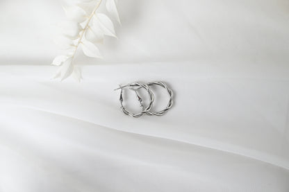 TWISTED HOOP EARRINGS