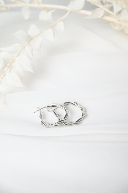 TWISTED HOOP EARRINGS