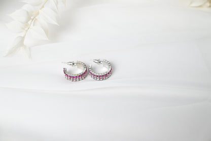 CRYSTAL HOOP EARRINGS