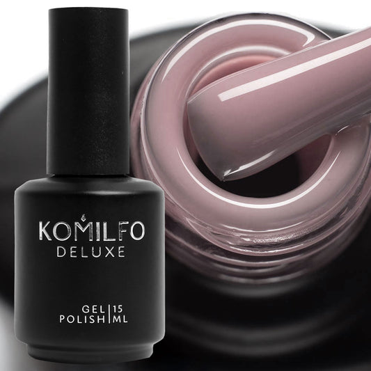 Komilfo Color Base French 019, 15 ml bottle. A warm mauve-nude camouflage rubber base for professional French manicures and nail strengthening.