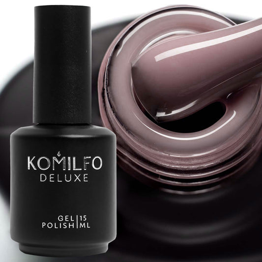 Komilfo Color Base French 020, 15 ml bottle. A deep muted mauve camouflage rubber base for professional French manicures and nail strengthening.