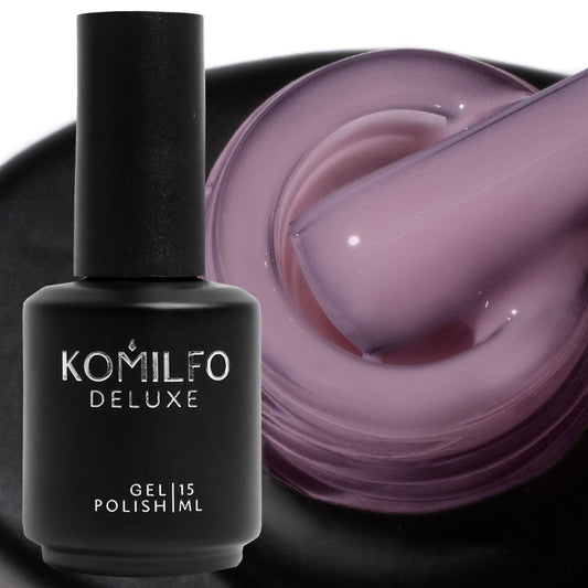 Komilfo Color French Base 028, 15 ml bottle. A dusty mauve camouflage rubber base for professional French manicures and nail strengthening.