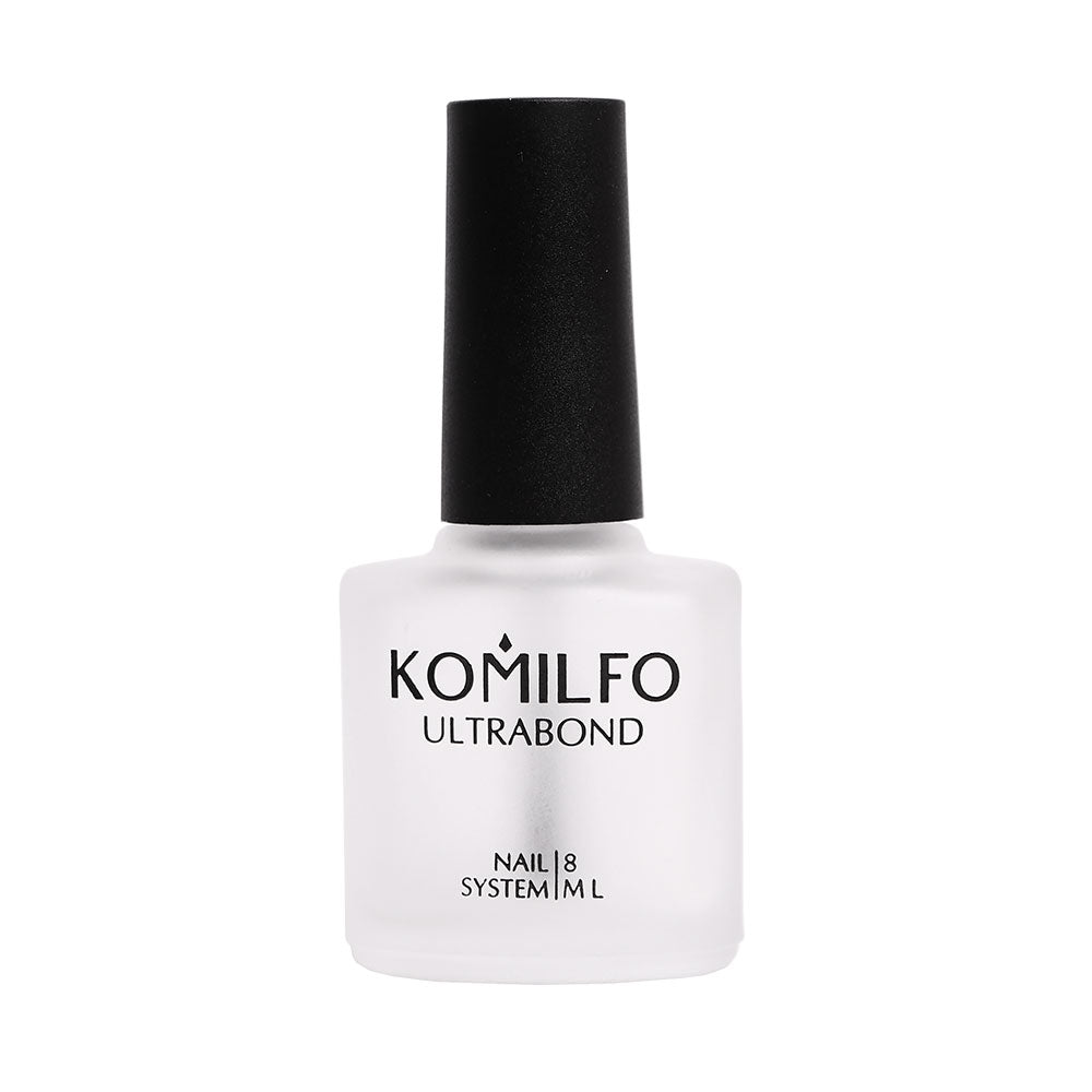Komilfo Ultrabond 4ml and 8ml acid-free nail primer and bonder used to improve adhesion before base coat.