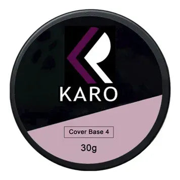 KARO Professional Cover Base No. 4 (30g). A dusty mauve rose camouflaging rubber base coat for natural nail strengthening.