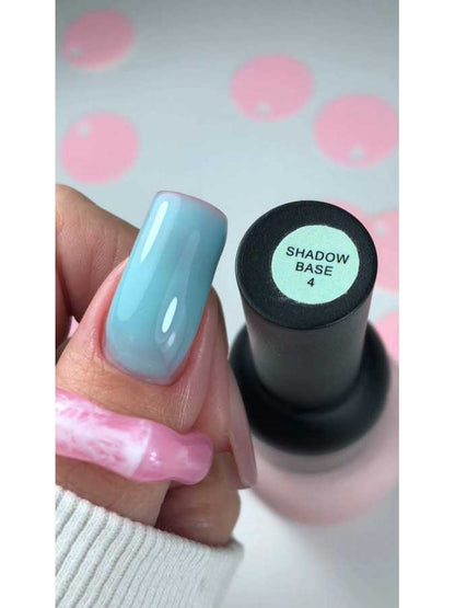 KARO Shadow Base 4 (10ml) - Professional Milky Blue Rubber Base