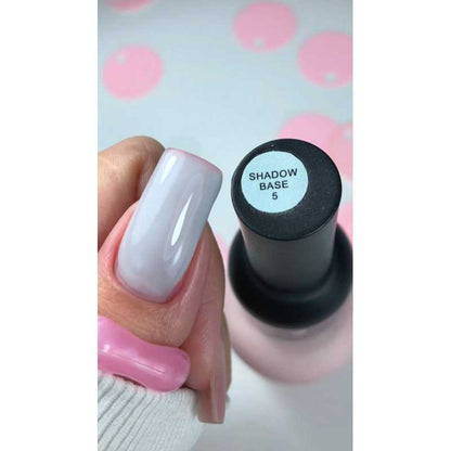 KARO Shadow Base 5 (10ml) - Professional Light Milky Blue Rubber Base