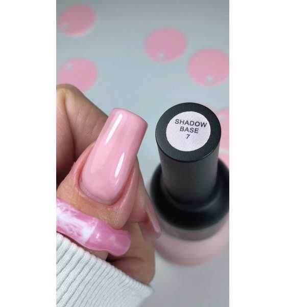 KARO Shadow Base 7 (10ml) - Professional Milky Pink Rubber Base