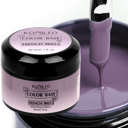 Komilfo Color Base French 012 30ml professional jar of milky light beige nude camouflage rubber base