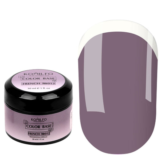 Komilfo Color Base French 012 (30ml Jar) - Milky Light Beige Camouflage Rubber Base (Professional)