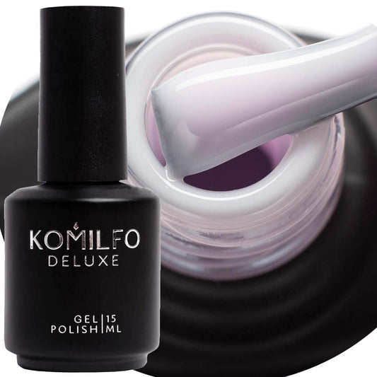 Komilfo Color Base French 007 15ml bottle and opaque milky pink soft white camouflage color swatch