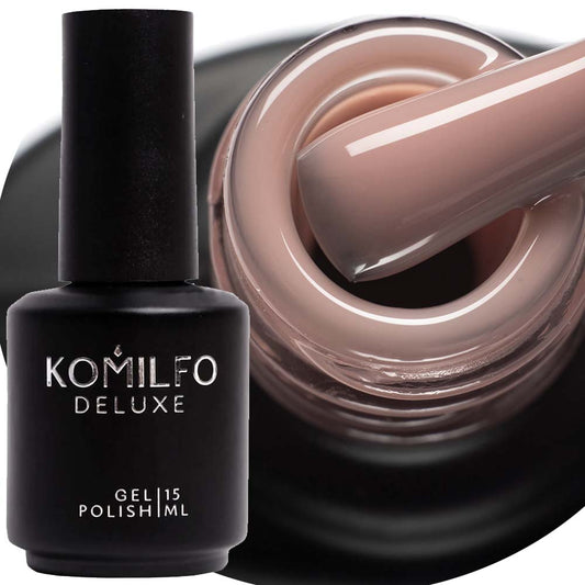 Komilfo Color Base French 008 15ml bottle and opaque deep nude rosy-brown camouflage color swatch