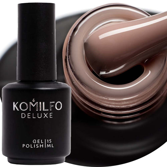 Komilfo Color Base French 011, 15 ml bottle. A dark beige camouflage rubber base for professional French manicures and nail strengthening.