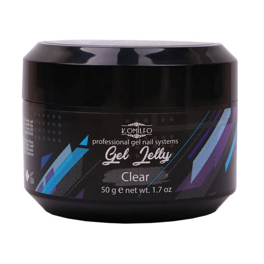 Komilfo Gel Jelly Clear (50g Jar) - Thick Viscosity Transparent Sculpting Builder Gel (Bulk Salon Size