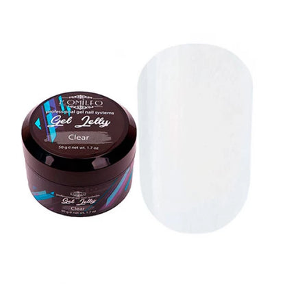 Komilfo Gel Jelly Clear (50g Jar) - Thick Viscosity Transparent Sculpting Builder Gel (Bulk Salon Size