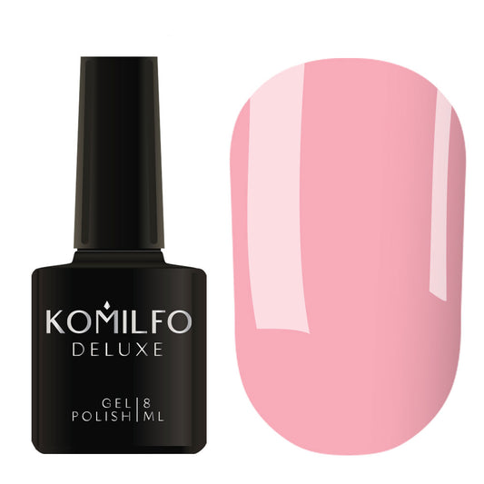 Komilfo Deluxe Gel Polish 8ml D018 Muted Pink Enamel bottle and swatch