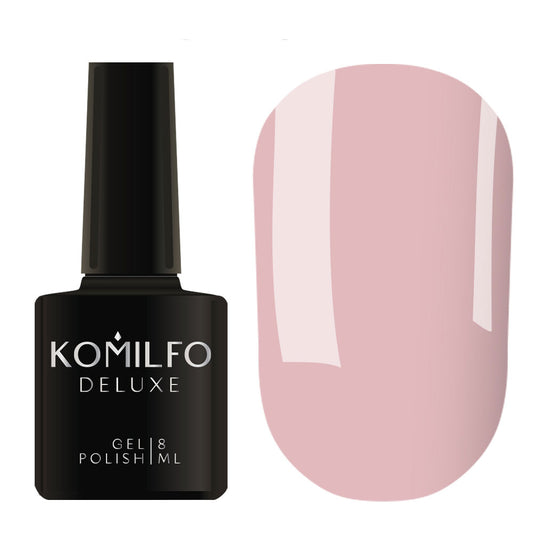 Komilfo Deluxe Gel Polish 8ml D036 Light Pink Cocoa Enamel bottle and swatch