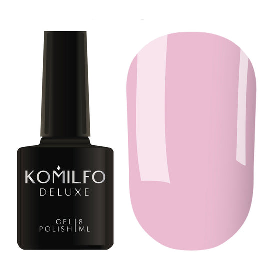 Komilfo Deluxe Gel Polish 8ml D038 Bright Lavender Pink Enamel bottle and swatch