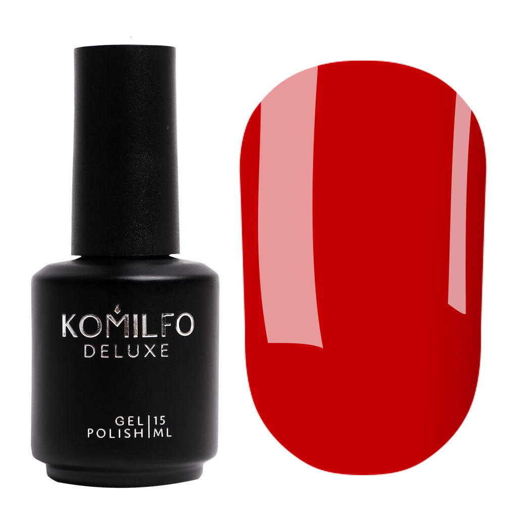 Komilfo Deluxe Gel Polish (D082) - Classic Red Enamel (True Bright Red) (8ml & 15ml)