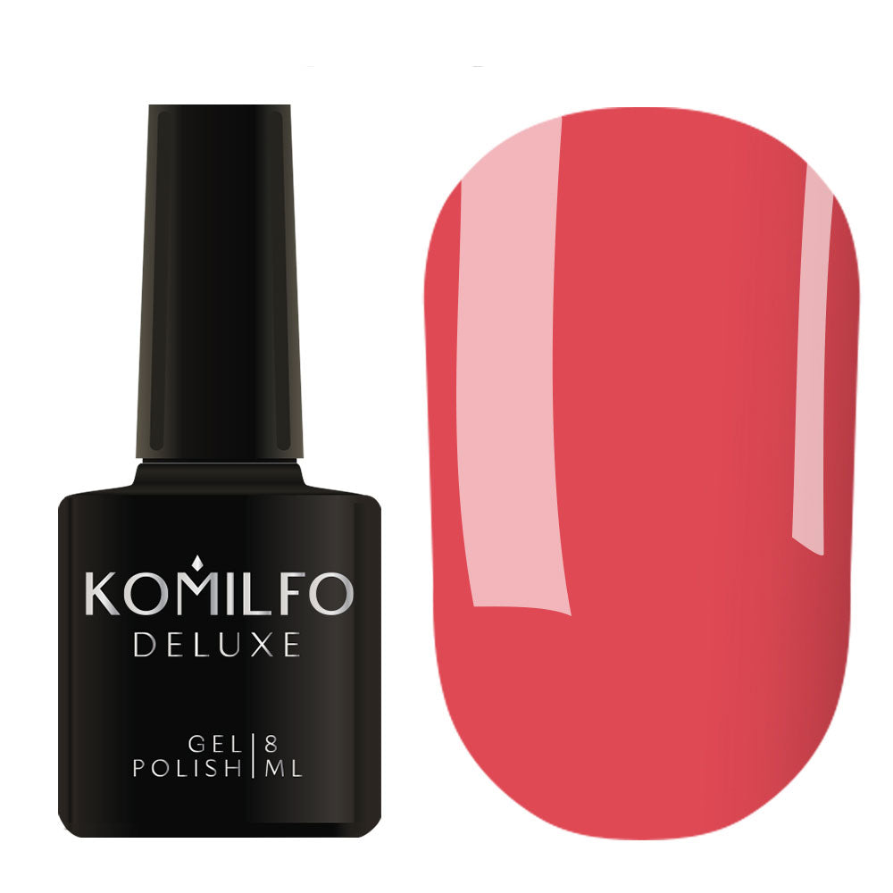 Komilfo Deluxe Gel Polish 8ml D083 Slightly Light Raspberry Enamel bottle and swatch