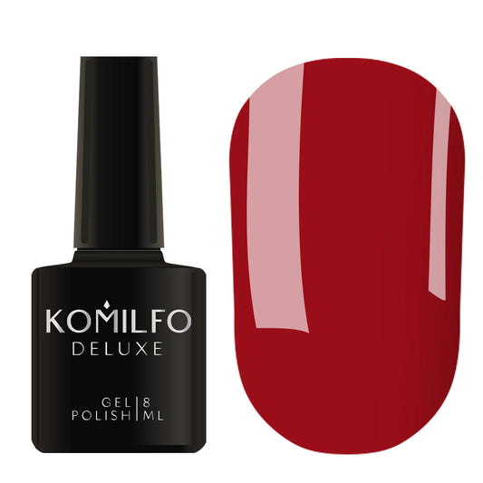 Komilfo Deluxe Gel Polish (D087) - Dark Red Enamel (Deep Rich Red) (8ml & 15ml)