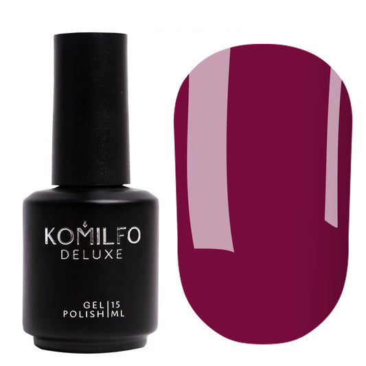 Komilfo Deluxe Gel Polish 15ml D092 Dark Fuchsia Enamel bottle and swatch