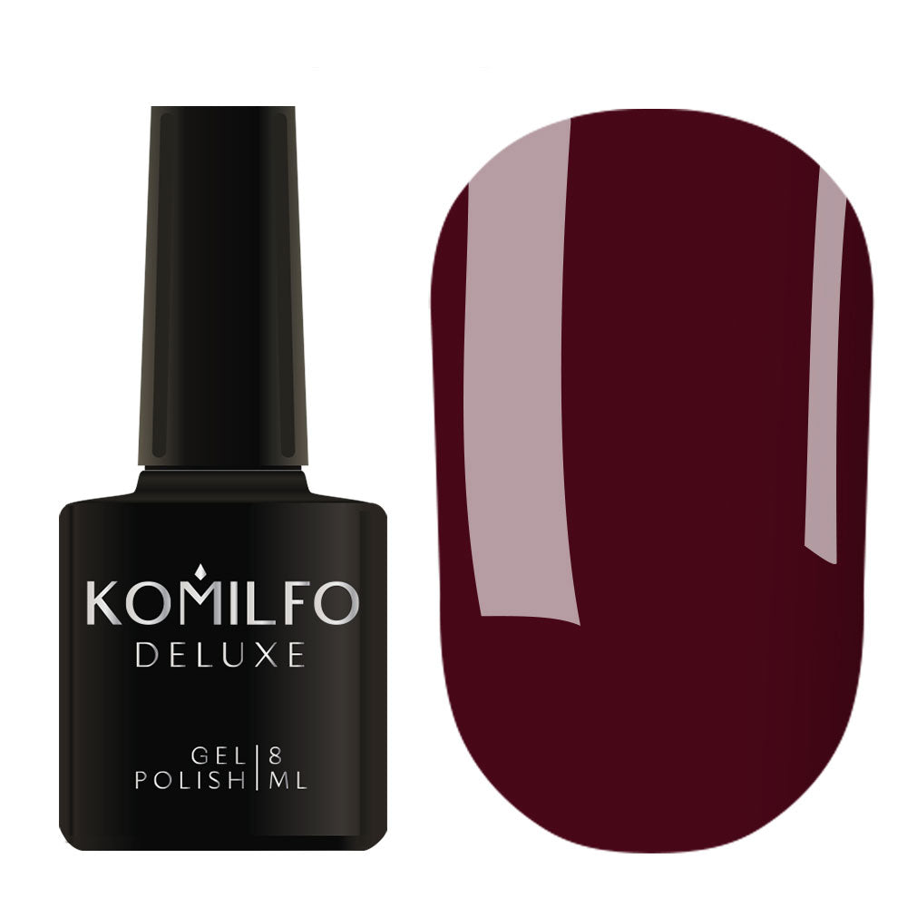Komilfo Deluxe Gel Polish (D100) - Twilight Marsala Enamel (Deep Black Cherry Wine) (8ml & 15ml)