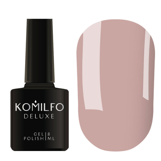 Komilfo Deluxe Gel Polish 8ml D205 French Collection Cocoa Milk Chocolate Enamel bottle and swatch
