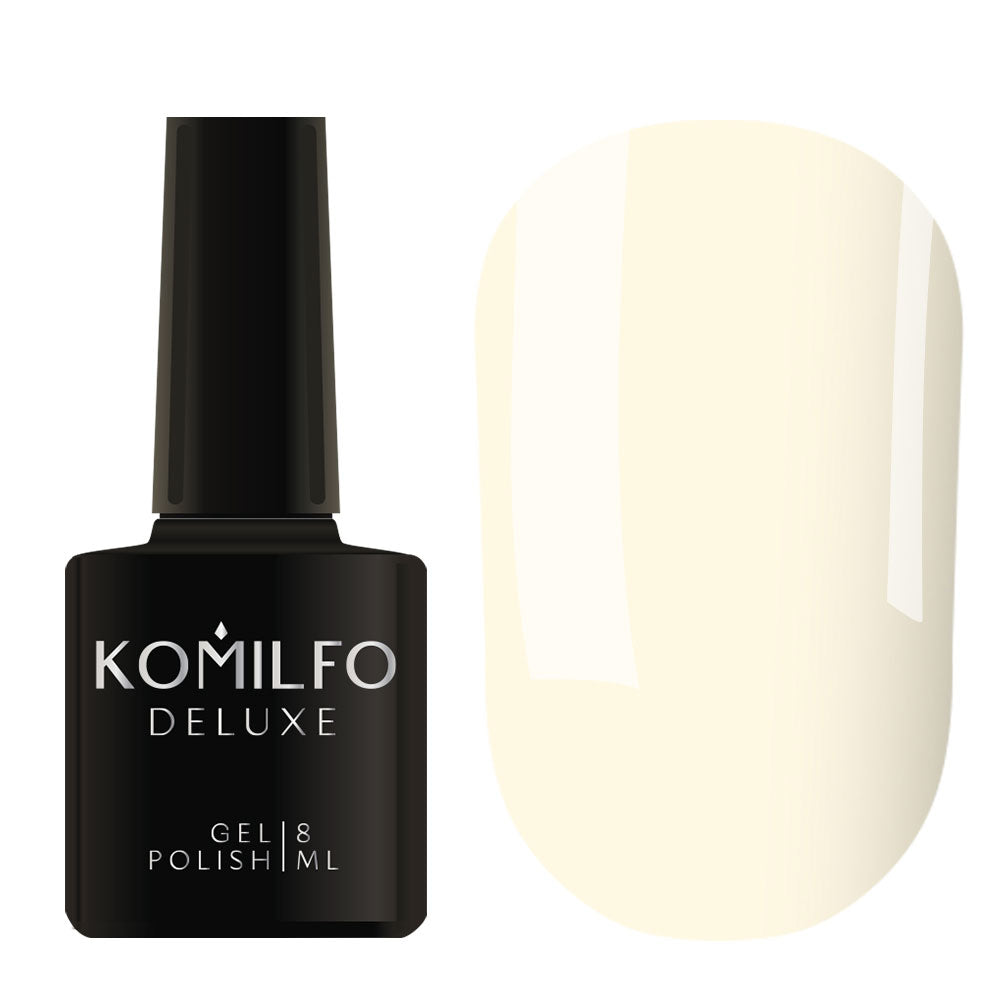 Komilfo Deluxe Gel Polish 8ml D288 Pale Light Purple Enamel bottle and swatch