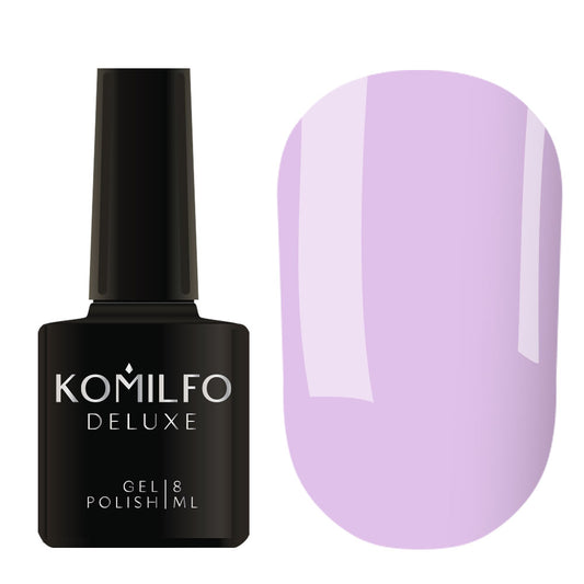 Komilfo Deluxe Gel Polish 8ml M003 Macarons Lavender Bloom Pastel Purple bottle and swatch
