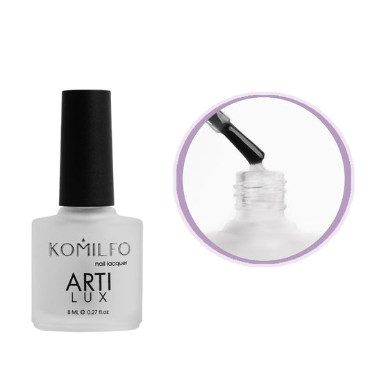 Komilfo ARTI LUX Matte Top 8ml bottle (Matte finish traditional nail polish top coat)