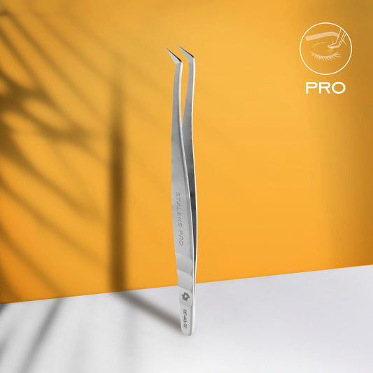 Professional eyelash tweezers EXPERT 40 TYPE 12 (L-shaped, 65′)