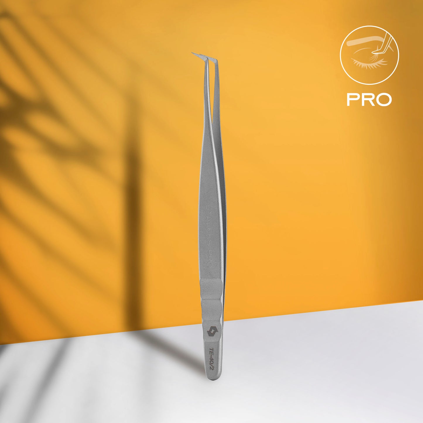 Professional eyelash tweezers EXPERT 40 TYPE 2 (L-shaped, 70′)