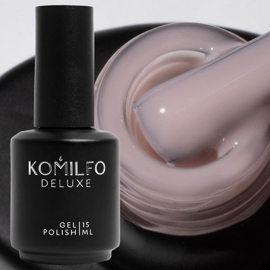 Komilfo Color French Base Skin 024, 15 ml bottle. A cool dusty rose camouflage rubber base for professional French manicures and natural strengthening.